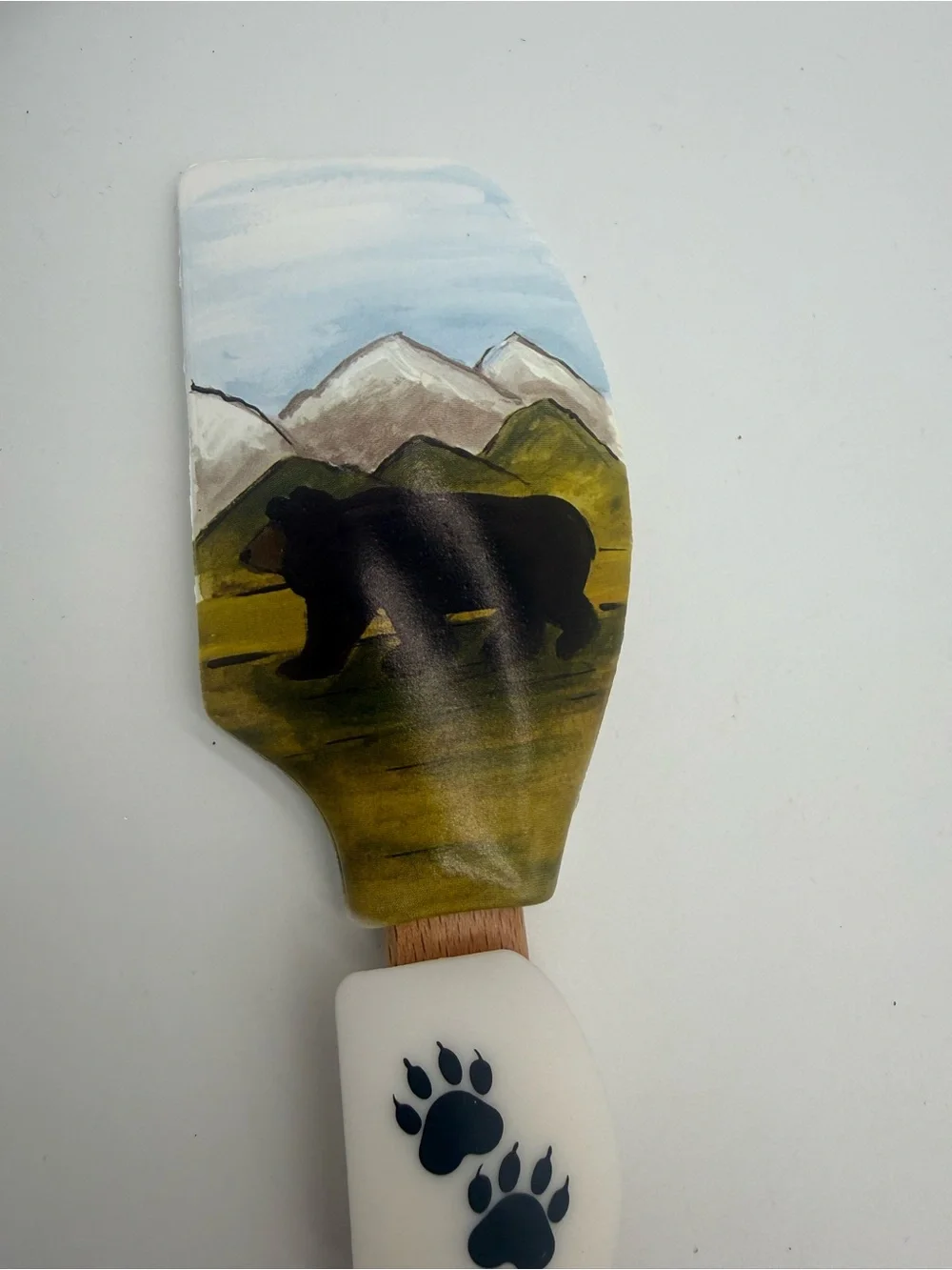 Brownlow Gifts Kitchen Buddies Set Of 2 Silicone Spatulas Black Bears Mountains